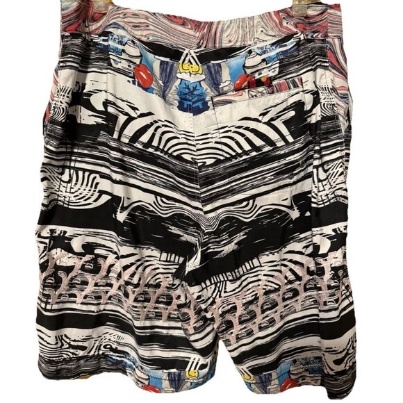 Robert Graham Swim Trunks Mens 42 Abstract Loud Colorful Lined Beach Surf Shorts - Picture 2 of 2
